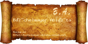 Büchelmayer Abiáta névjegykártya